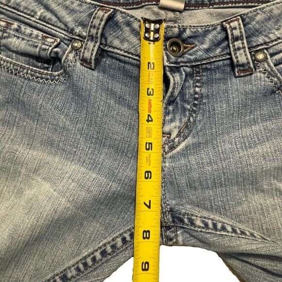 Silver Jeans Santorini Capris Low Rise Straight Leg Blue Denim Women’s Size 28 - Picture 12 of 14